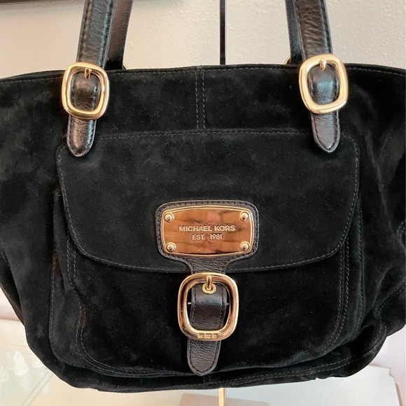 MICHAEL KORS E-1205 HUDSON DOWNTOWN BLACK SUEDE - Picture 2 of 9